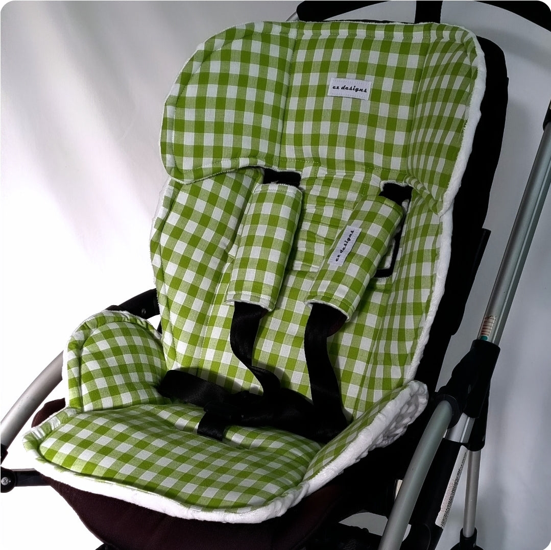 Avocado Gingham Ultimate Pram Liner