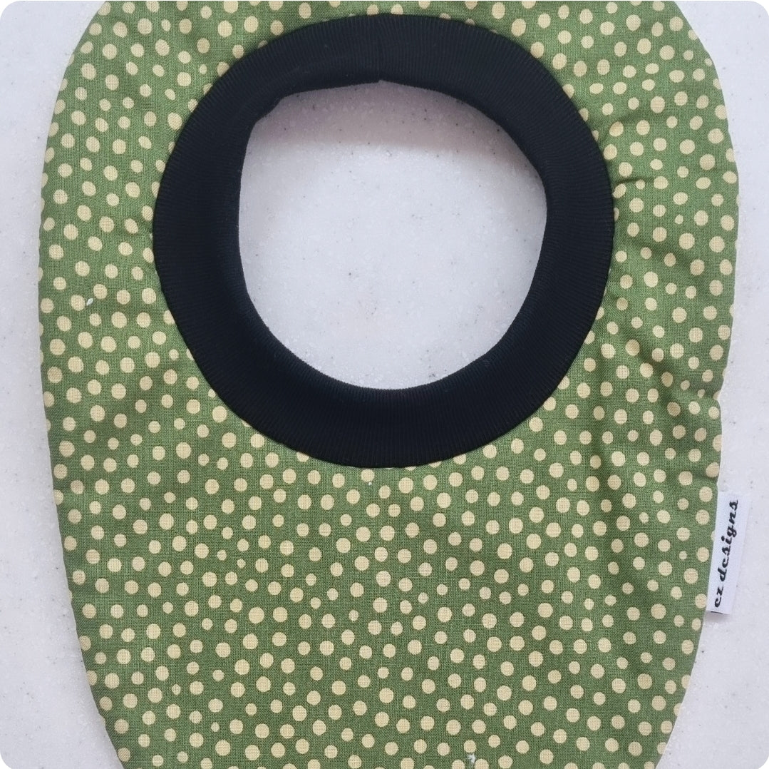 Green Dotty Waterproof Pullover Bib