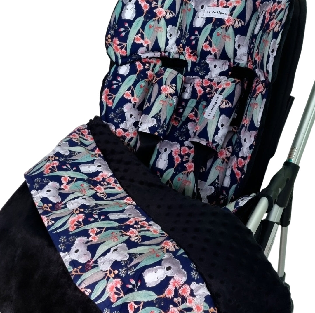 Koala Tie-on Pram Blanket